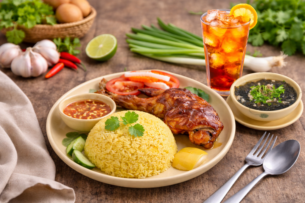 Combo cơm đùi gà ngũ vị – Lựa chọn tiết kiệm & tiện lợi